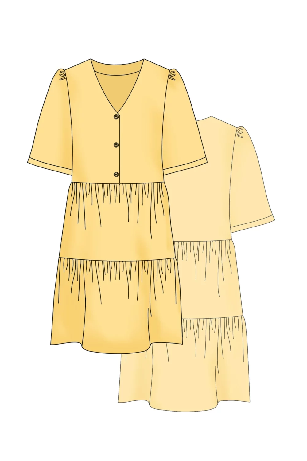 moam alba dress pattern sketch