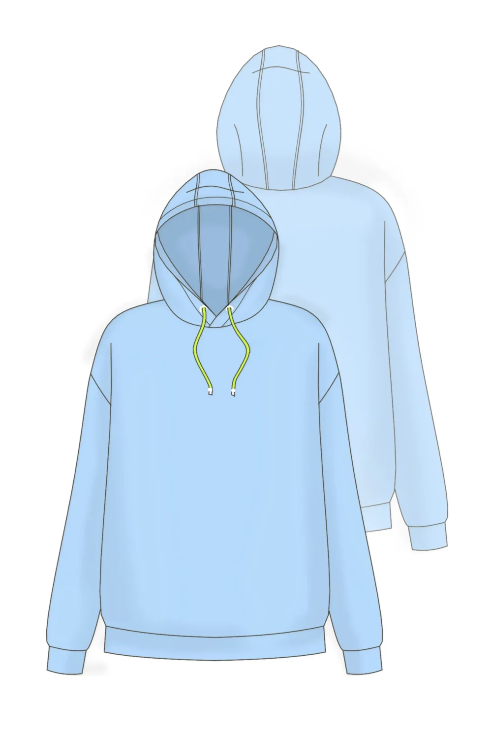 moam holly hoodie pattern sketch