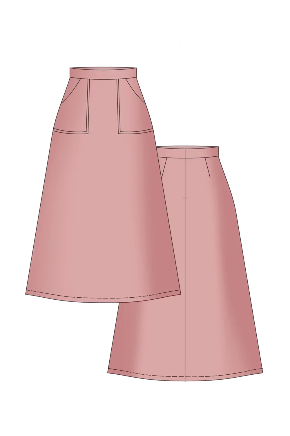 moam sofia skirt pattern sketch