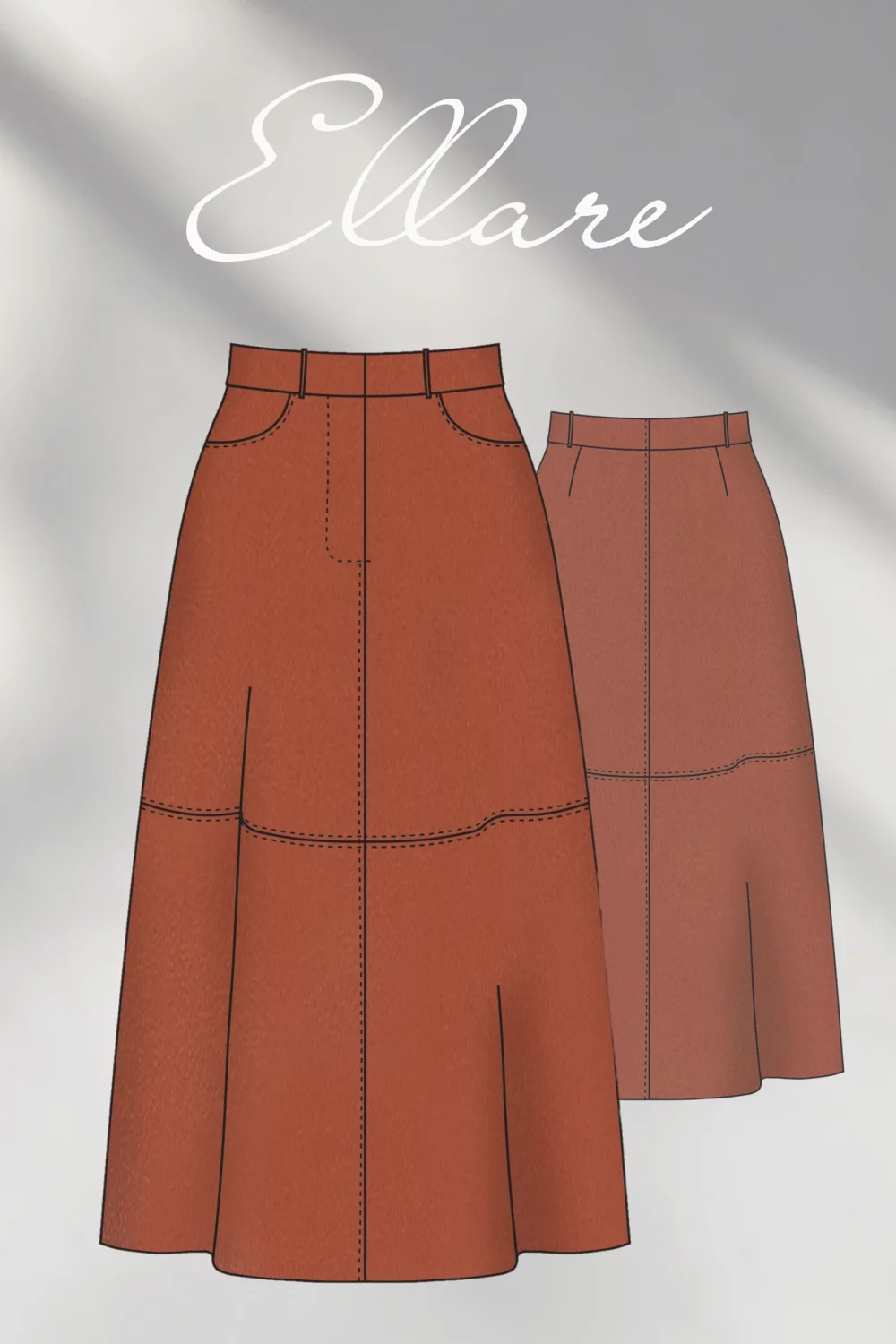 moam ellare skirt pattern sketch