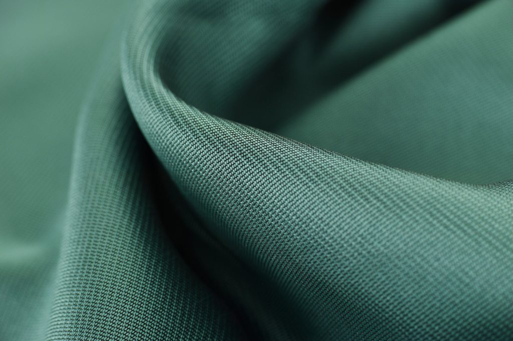 close view pf green textile